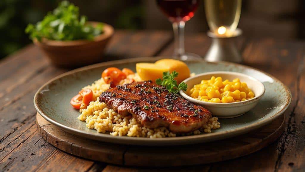 almoco-que-emagrece-carne-bovina-grelhada-fatiada-com-arroz-branco-maionese-de-batata-cenoura-ervilh